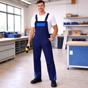 Summer work salopette ARES - Navy color 2