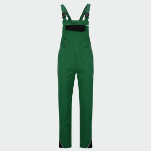Summer work salopette ARES - Green / Black color