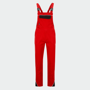 Summer work salopette ARES - Red / Black color