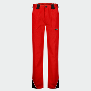 Summer work trousers ARES - Red / Black color