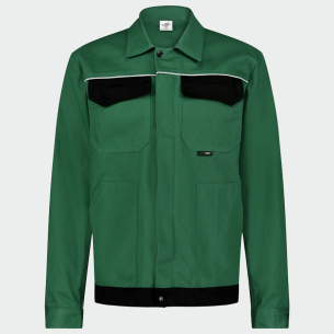 Summer work jacket ARES - Green / Black color