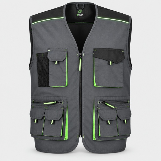 Summer work vest BRAVE - Dark Grey color