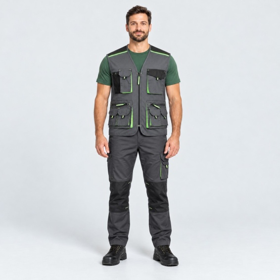 Summer work vest BRAVE - Dark Grey color