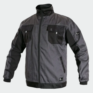 Summer work jacket PERSEUS - Grey / Black color