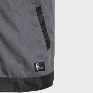 Summer work jacket PERSEUS - Grey / Red color 2
