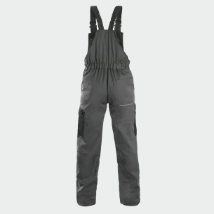 Summer work salopette CRONOS - Grey / Black color 2