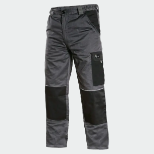 Summer work trousers CEFEUS - Grey / Black color