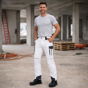 Summer work trousers DAYTONA - White color 2