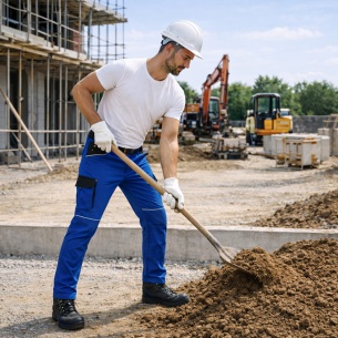 Summer work trousers DAYTONA - Royal Blue color 2