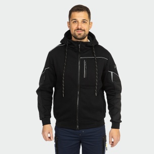 Sweatshirt with zipper DAYTONA Hoodie - Black color 2