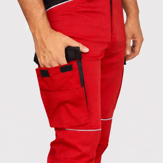 Summer work trousers DAYTONA - Red color