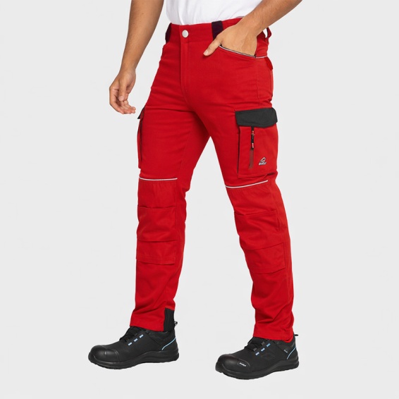 Summer work trousers DAYTONA - Red color