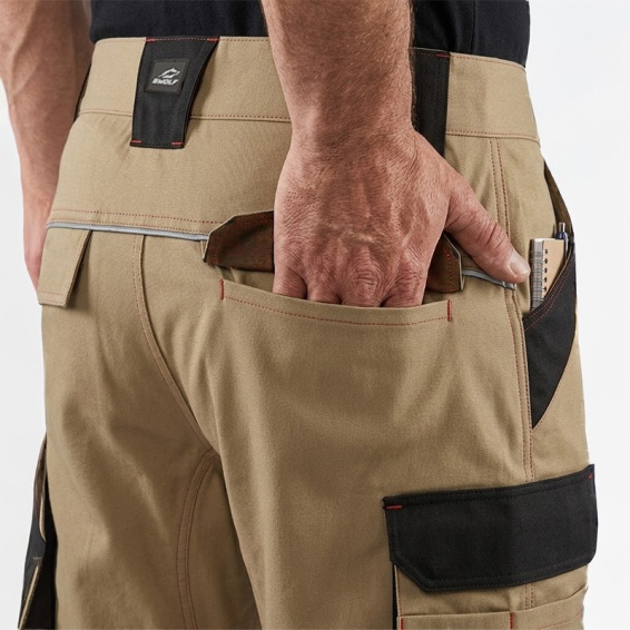 Summer work trousers DAYTONA - Khaki color