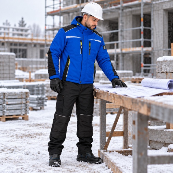 Winter work jacket DAYTONA ICE - Royal Blue color
