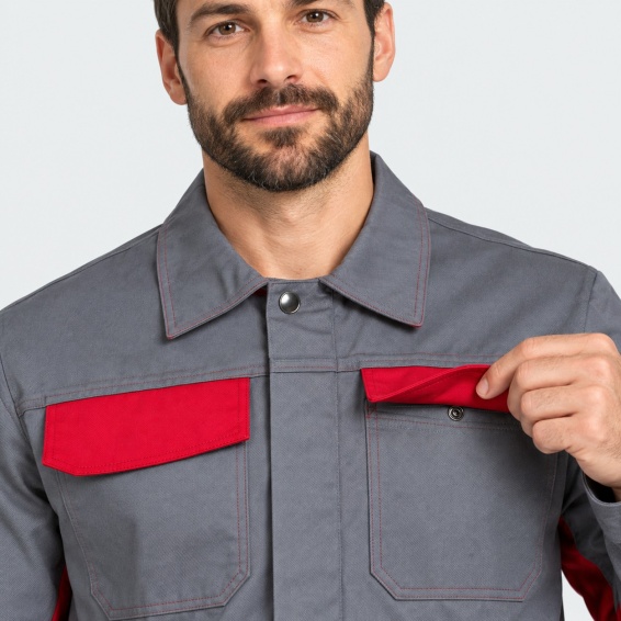Summer work jacket DELTA - Dark Grey color