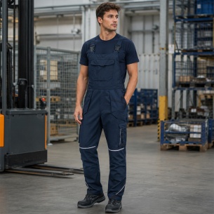 Summer work salopette DRIFT - Navy color 2