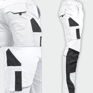 Summer work trousers FLEXH - White color 2
