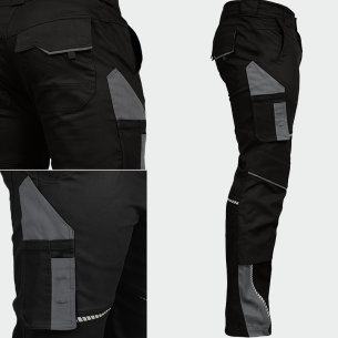 Summer work trousers FLEXH - Black color 2