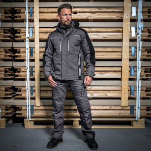 Summer work trousers FLEXH - Grey color 2