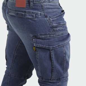 Work jeans STONE CARGO LIGHT - Denim color 2