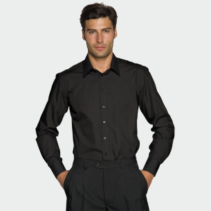 Мъжка риза CARTAGENA L/S - Черен цвят