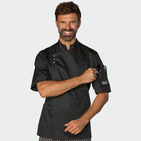 Chefs jacket MADRID S/S - Black color