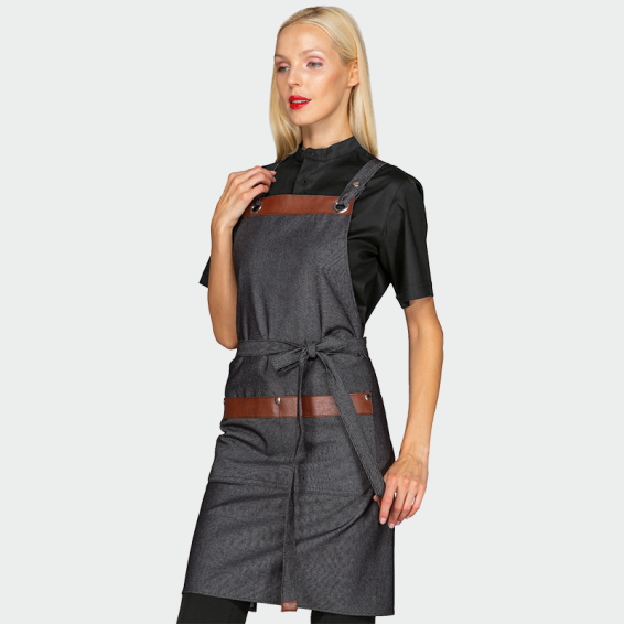Work apron MILFORD - Black Denim color