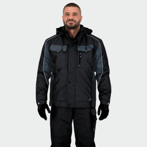 Winter work jacket BRAVER - Black color 2