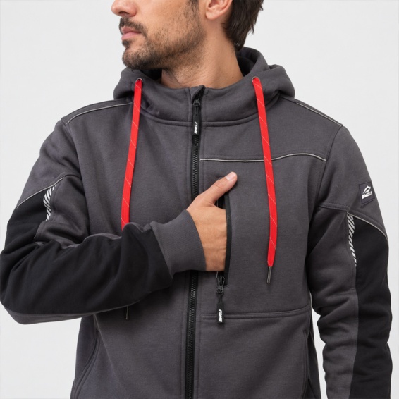 Sweatshirt with zipper DAYTONA Hoodie - Anthracite color