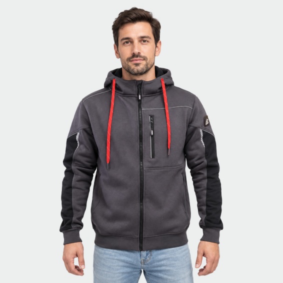 Sweatshirt with zipper DAYTONA Hoodie - Anthracite color