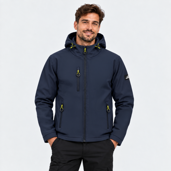 Зимно софтшел яке GRIN ICE Jacket - Тъмно син цвят