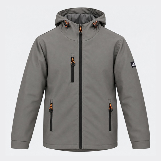 Winter softshell jacket GRIN ICE - Dark Grey color