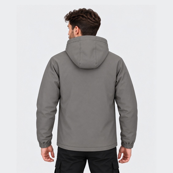 Winter softshell jacket GRIN ICE - Dark Grey color