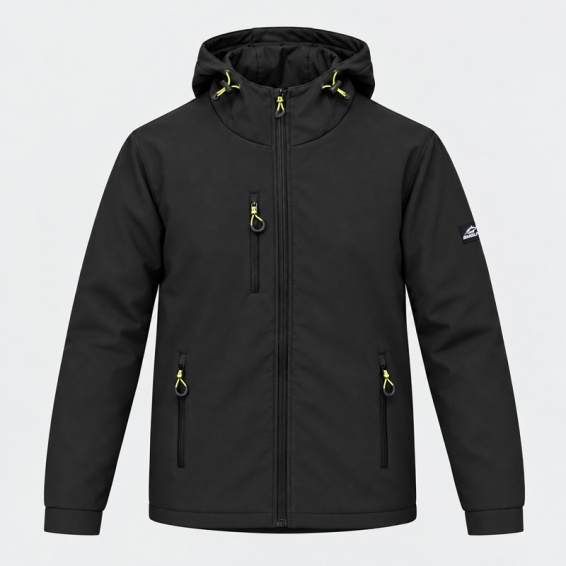 Winter softshell jacket GRIN ICE - Black color