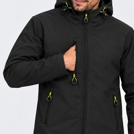 Winter softshell jacket GRIN ICE - Black color