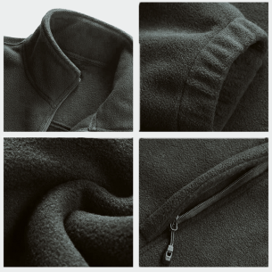 Fleece jacket HUNTER - Dark Grey color 2