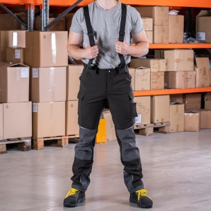 Winter work trousers KICK - Black color 2