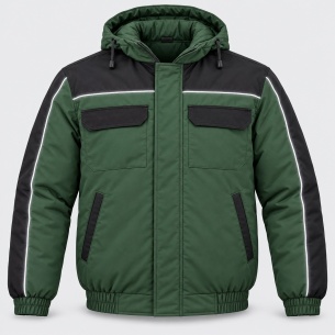 Winter work jacket ZEUS - Green color