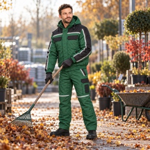 Winter work jacket ZEUS - Green color 2