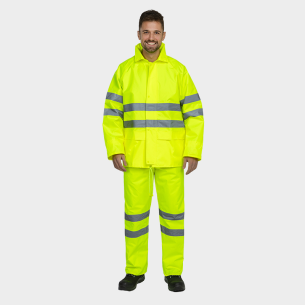 Reflective, high visible set raincoat HIMALAYA REF HV - Yellow color 2