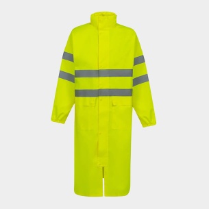 Reflective, high visible raincoat POSEIDON REF HV - Yellow color