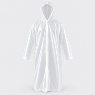 Disposable raincoat RAIN LITE - White color