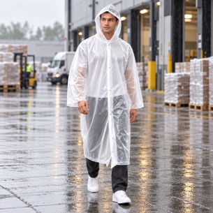 Disposable raincoat RAIN LITE - White color 2