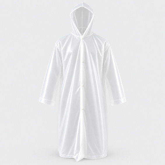 Disposable raincoat RAIN LITE - White color
