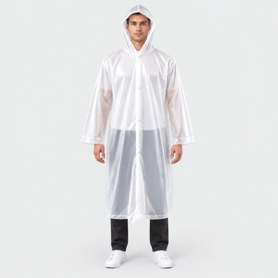 Disposable raincoat RAIN LITE - White color