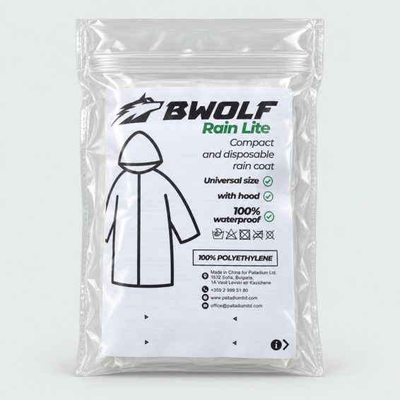 Disposable raincoat RAIN LITE - White color