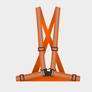 High visible braces GLEAM - Orange color