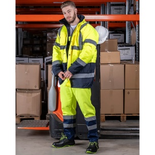 Hi Vis jacket HELIX - Yellow color 2