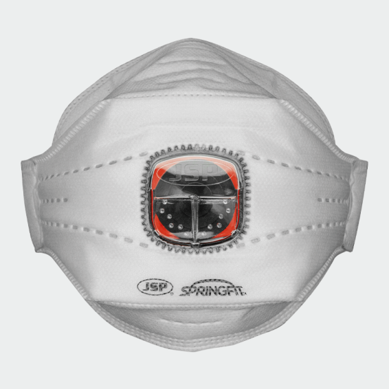Disposable mask FFP3 Typhoon™ with valve SPRINGFIT™ FFP3 - White color