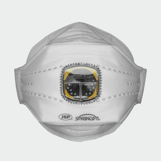 Еднократна маска FFP2 с Typhoon™ клапан SPRINGFIT™ FFP2 - Бял цвят